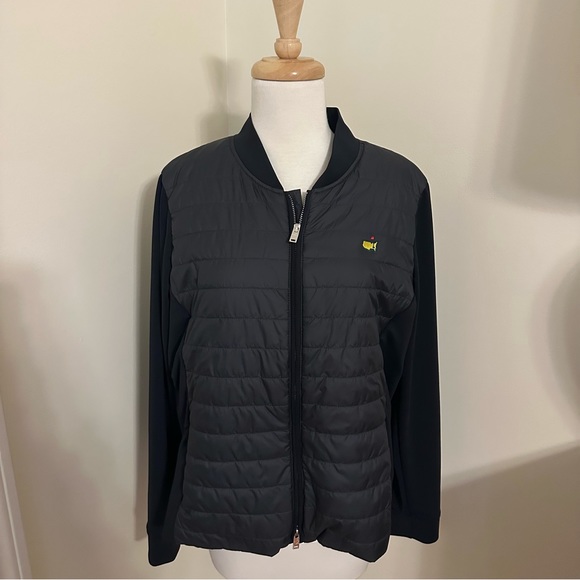Gilet en tricot avec fermeture zippée. sur vert clair | GOLDNER